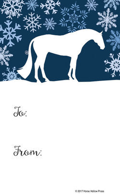 Horse-Themed Christmas Gift Tags, 12-Pack