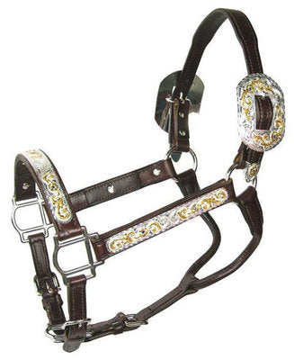 Denim Blossom Horse Show Halter