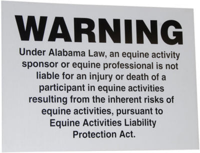 State Equine Liability Signs