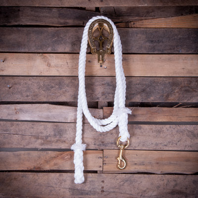 Colorful Cotton Lead Ropes w/Brass Bolt Snap