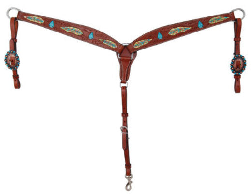 Bar H Hand-Painted Feather Breast Collar