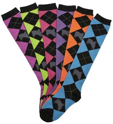Equestrian Knee High Socks, 6-pack