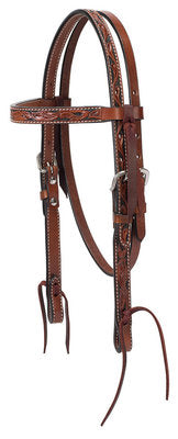 Turquoise Cross Floral Carved Pony Browband Headstall