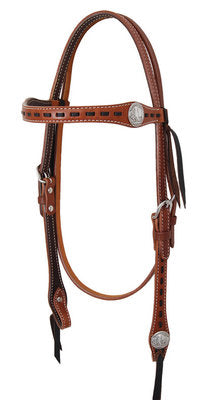 Buffalo Nickel Vintage Browband Headstall