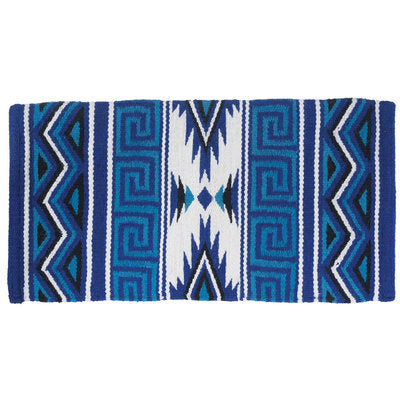 Mayan Wool Navajo Saddle Blanket, 36&quot; x 34&quot;