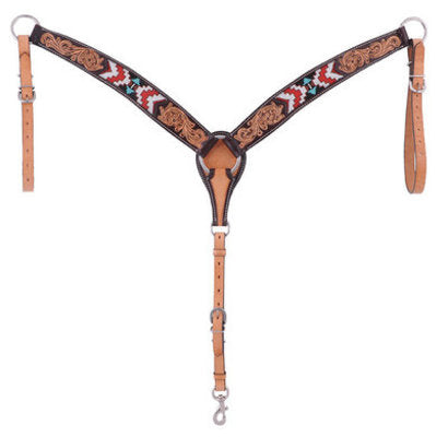 Oxbow Tooled Beaded Breast Collar, Full
