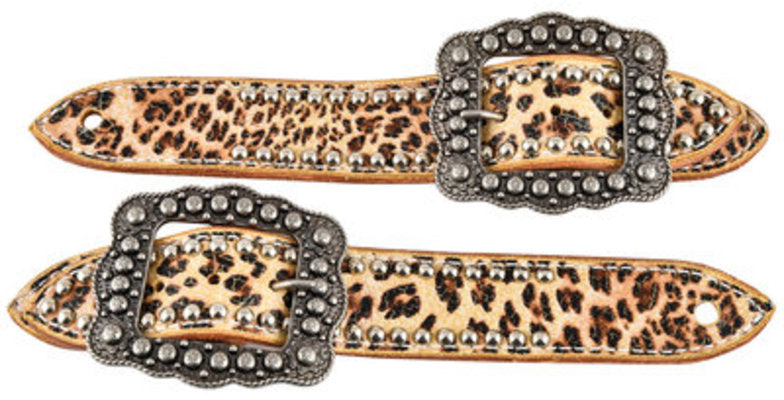 Belt Spur Straps, Ladies, Silver Spots