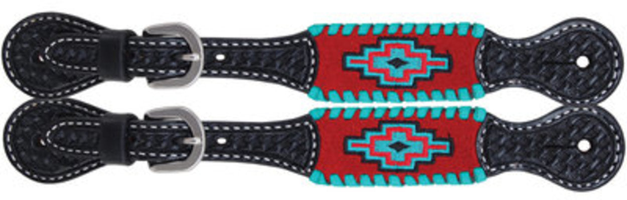 Rafter T Embroidered Aztec Spur Straps