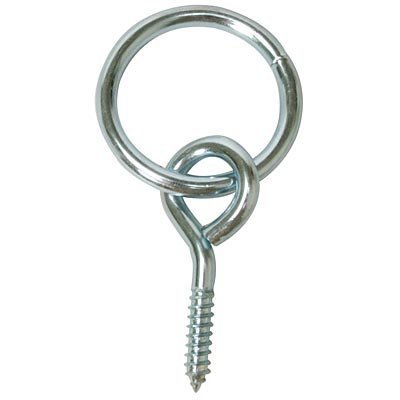 Screw Type Hitching Ring with Screw Eye Hook, pkg of 10