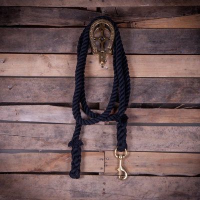 Colorful Cotton Lead Ropes w/Brass Bolt Snap