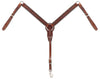Turquoise Cross Floral Carved Pony Breast Collar