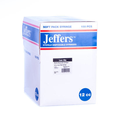 Jeffers Luer Slip Syringes, Boxes