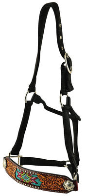 Rafter T Bronc Noseband, Beaded Inlay