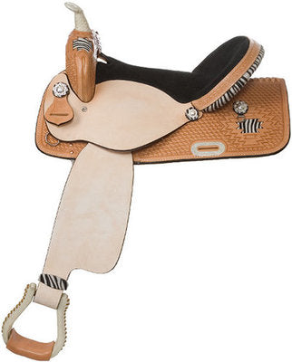 Aztec Lace Suede Barrel Saddle