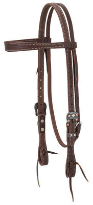 Working Tack Chevron Designer Hardware Browband Headstall