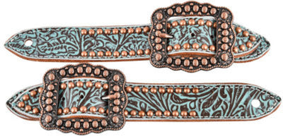 Belt Spur Straps, Ladies, Copper Spots