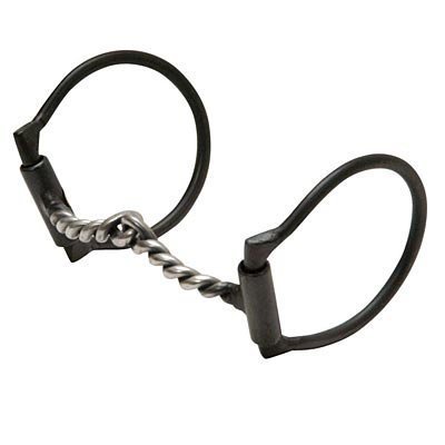 Black Steel Offset Dee Bit, Twisted Snaffle Mouth