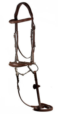 &amp;quot;Liliana&amp;quot; Drop Noseband Bridle, Havana