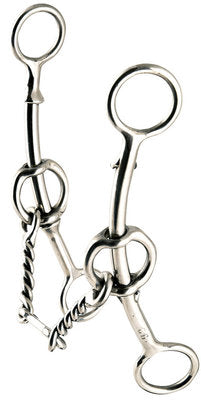 Classic Equine Double Gag Bit, Twisted with Dr Bristol, Short Shank