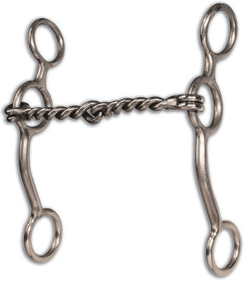 Equisential Performance Long Shank Bit, Twisted Wire Snaffle