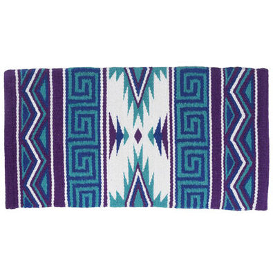 Mayan Wool Navajo Saddle Blanket, 36&quot; x 34&quot;