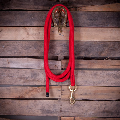 Cotton Lead Rope, 3/4&quot; x 10&#39;L w/ brass bolt snap