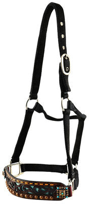 Rafter T Bronc Noseband, Distressed Filigree