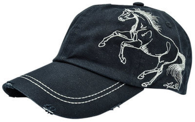 &quot;Lila&quot; Galloping Horse Embroidered Caps