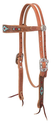 Native Spirit Browband Headstall, Brown