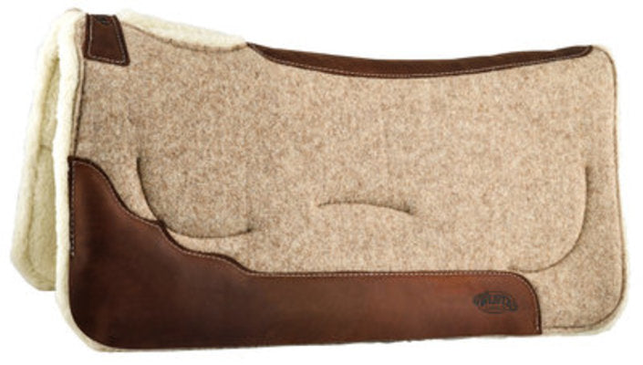 Contoured Shock-Absorbing Gel Wool Saddle Pad, Merino Wool