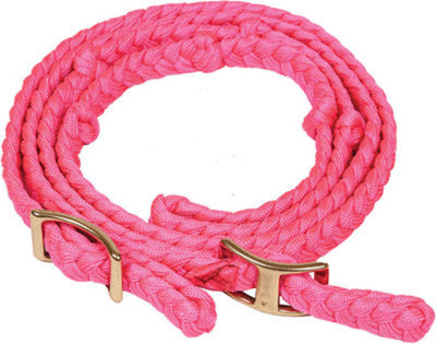Neonz Flat Braided Knotted Barrel Rein, 3/4&quot; x 8&#39;