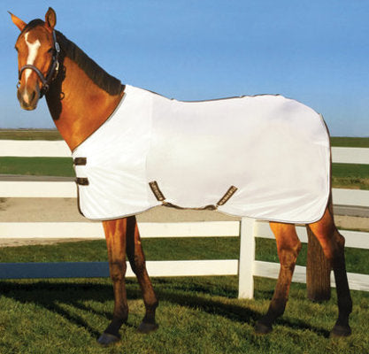 TuffRider Comfy Mesh Fly Sheet, White/Black Trim