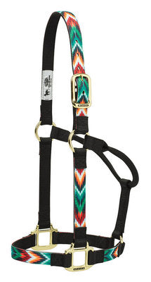 Chevron Nylon Halter, Black/Multi