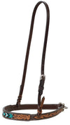 Turquoise Cross Two Toned Noseband