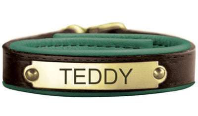 Leather Comfort Bracelet with Nameplate