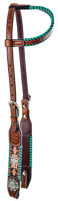Rafter T Aztec &amp;amp; Cross Single Ear Headstall