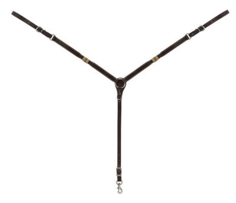 Turquoise Cross Rawhide Breast Collar