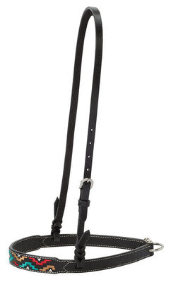 Turquoise Cross Multicolor Embroidered Noseband