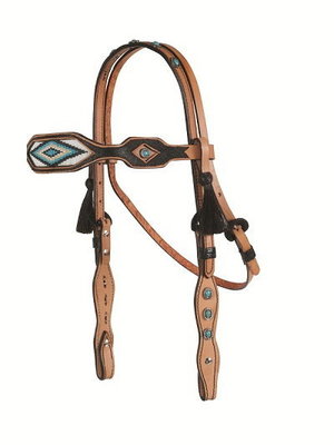 Alamo Saddlery Turquoise Diamond Inlaid Beaded Tack