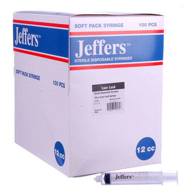 Jeffers Luer Lock Syringes, Boxes