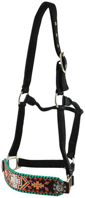 Rafter T Bronc Noseband, Aztec &amp;amp; Crystal Cross