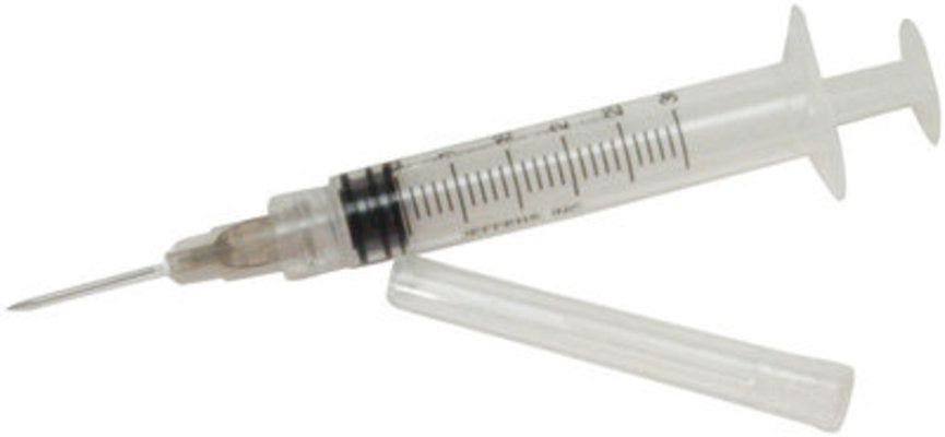 Jeffers Luer Lock Syringe/Needle Combo, Singles