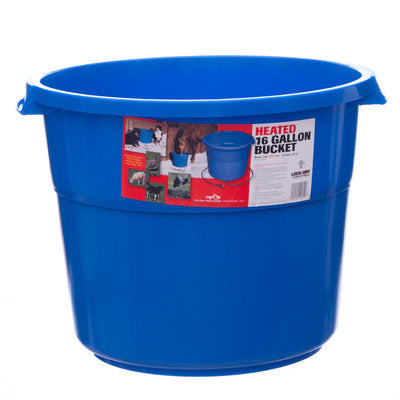 16 Gallon Heated Bucket, Blue