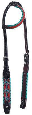 Rafter T Embroidered Aztec Single Ear Headstall