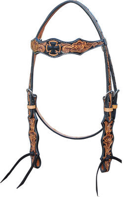 Oxbow Iron Cross Browband Headstall