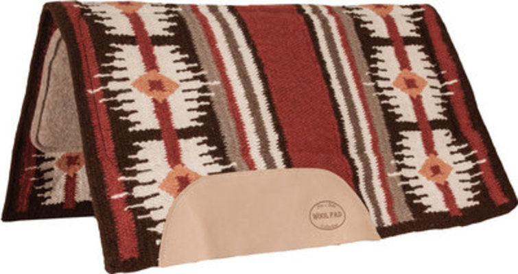 Pecos Spine Relief Saddle Pad, 36&quot; x 34&quot;, White/Brown