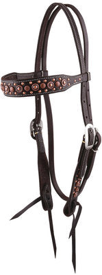 Antique Copper Dots Headstall