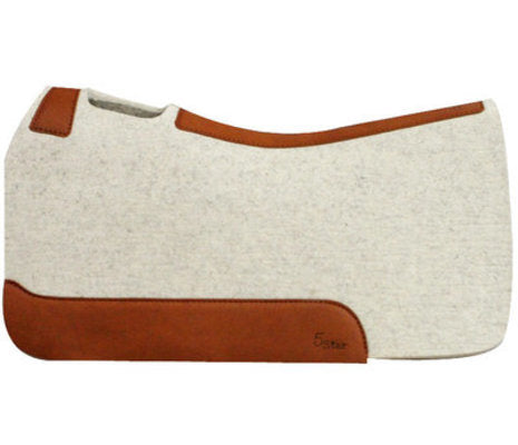 The 5 Star Barrel Racer, 3/4&amp;quot;, Natural Saddle Pad