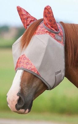 Patterned Crusader Fly Mask with Ears