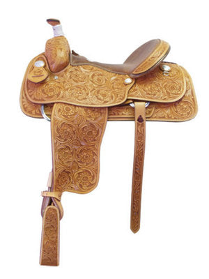 Alamo Saddlery Fully Tooled Roper Saddle